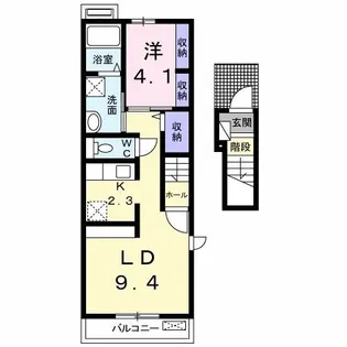 グラース フラン C【2階】の間取り