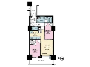 パークスクエア相模大野タワー&レジデンス【21階】の間取り