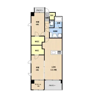 モンレーヴ博多駅南【2階】の間取り