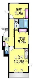 Evergreen second【1階】の間取り