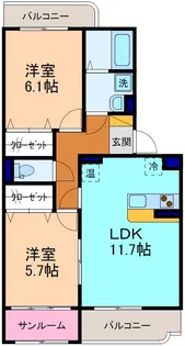 グランシャリオ【2階】の間取り