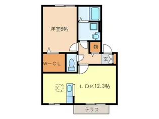 ウィルコ-ト山腰【1階】の間取り