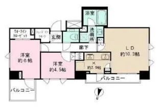 パークハウス本郷三丁目アーバンス【13階】の間取り