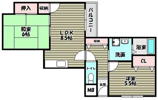ヴィラ狭山【1階】の間取り