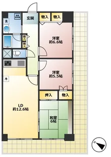 日商岩井亀戸マンション【12階】の間取り