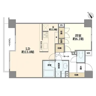 セレビア新宿御苑前【11階】の間取り