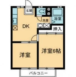 サンシティ宮子【2階】の間取り