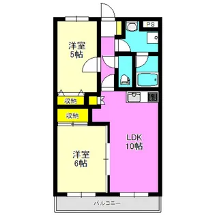 ルミエール中居 壱番館【4階】の間取り