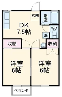 カントリーハイツ【1階】の間取り