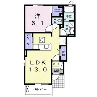 ハピネス池田A【1階】の間取り