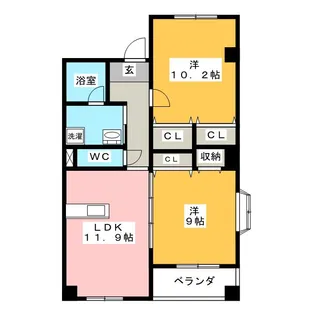 ラメール デトワール【3階】の間取り