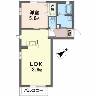 カーサ ポラール【2階】の間取り