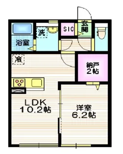 ウィスティリア湘南【1階】の間取り