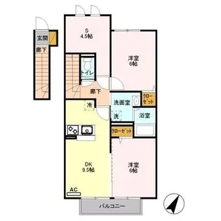 ソレアード Bの間取り