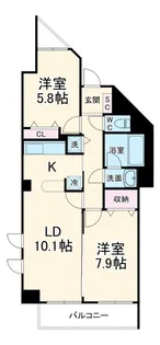 佐鳴湖パークタウンサウス【6階】の間取り