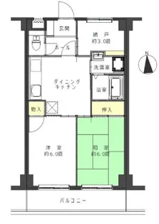 アティアス三郷【6階】の間取り