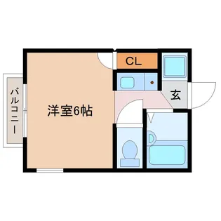 コナン西千葉【1階】の間取り