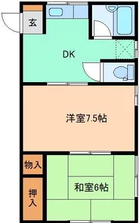 アベニールあざみ【1階】の間取り