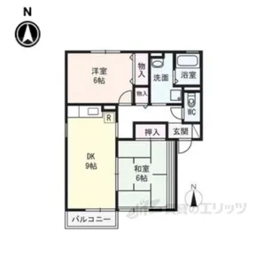 シャルムフルーレB棟【2階】の間取り