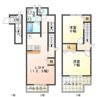 マオリッツ B棟の間取り