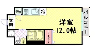 オルフェア難波南XI番館【3階】の間取り