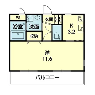 ハピネス九品寺【2階】の間取り