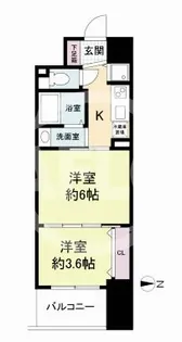 セレニテ心斎橋グランデ【11階】の間取り