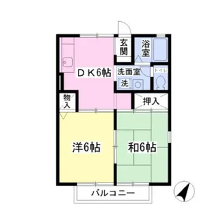 サンセジュールA棟・B棟【2階】の間取り