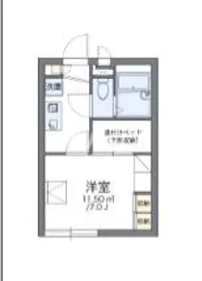 レオパレスクレール【1階】の間取り