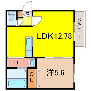 Lashic神楽【2階】の間取り