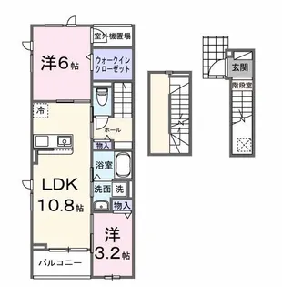テラス シティ 八ヶ崎【3階】の間取り