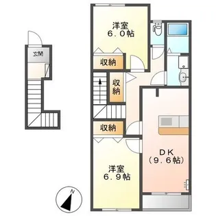 オリオン【2階】の間取り