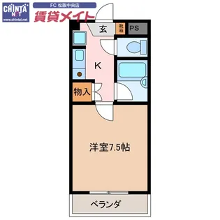 ロイヤルリング【6階】の間取り