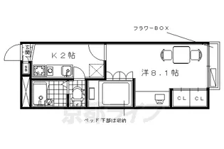 レオパレス精華【1階】の間取り