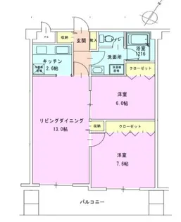 RBM東八重洲レジデンス【12階】の間取り