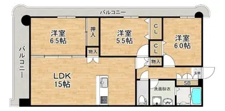 淀川ハイライフマンション【3階】の間取り
