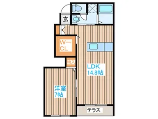 K&SガーデンA棟【1階】の間取り