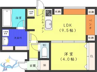 CREA南5条【4階】の間取り