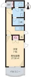 コリーナ代々木上原【1階】の間取り