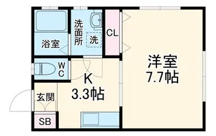 みさきスクエアII【1階】の間取り