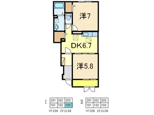 アンジュパラッツオ【1階】の間取り