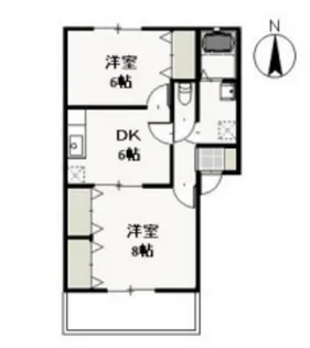 クリスタルパレス A【1階】の間取り