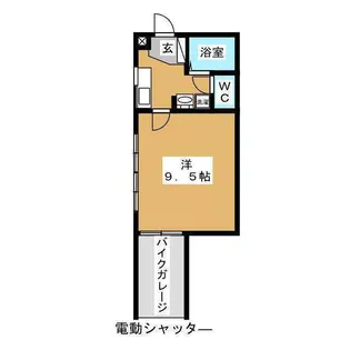 ガレージ汲沢【1階】の間取り