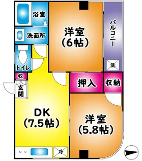 シュロス吉川【3階】の間取り