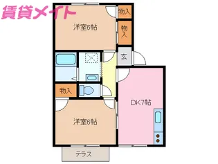 Tフレグランス高花【1階】の間取り