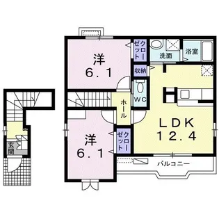 メゾン・ドK&B I【2階】の間取り