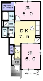 サンテシャルム【1階】の間取り