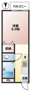 コートハウスI【1階】の間取り