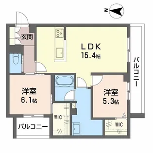 ガーデンコート【2階】の間取り