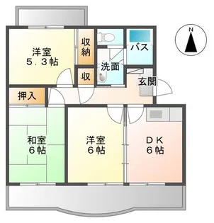 ベルスウィング【2階】の間取り